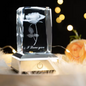 Luz Nocturna LED Rosa de Cristal
